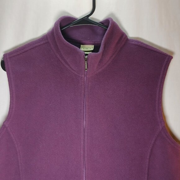 L.L. Bean Women's Full Zip Fleece Vest Size XL Warm Insulated Layer Sleeveless P - Picture 6 of 16